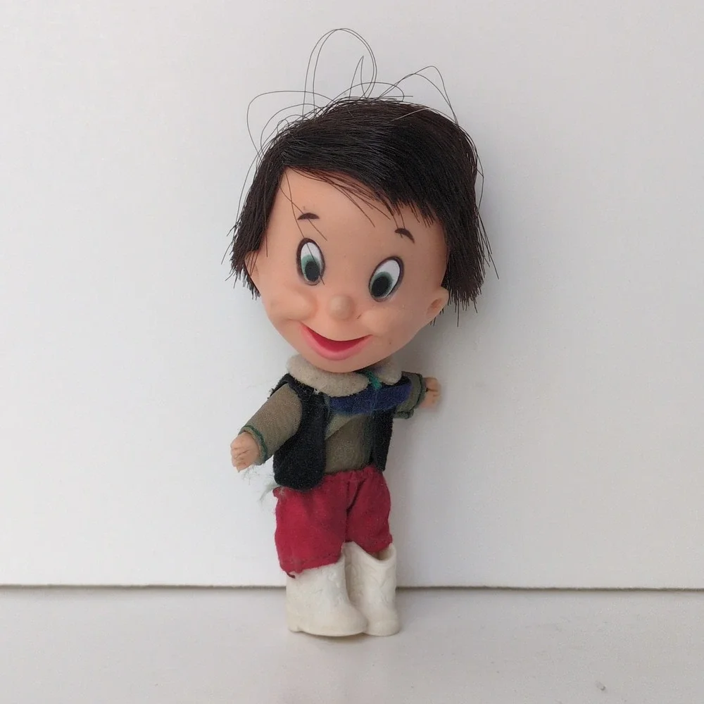 Vtg 60s Storykins Disney Pinocchio Miniature‎ Doll Retro Figure